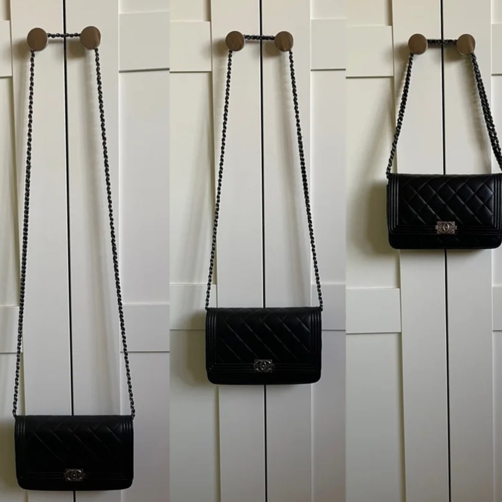 CHANEL Quilted Black Leather Crossbody - Picture 3 of 8